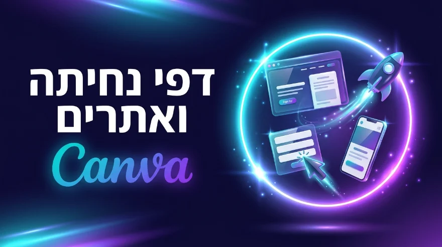 סדנה במועדון: דפי נחיתה ואתרים ב-Canva