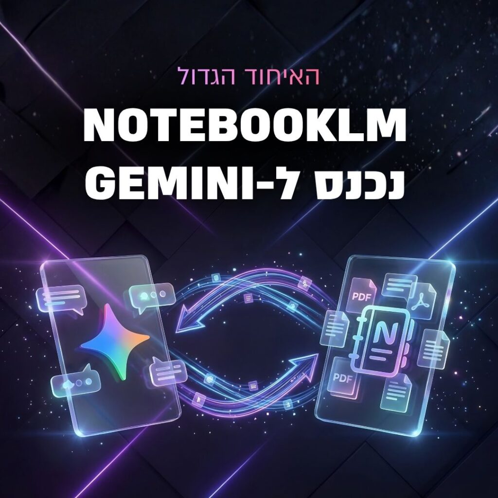 גוגל פתרה את הבעיה הכי גדולה של AI לבעלי עסקים: NotebookLM נכנס ל-Gemini