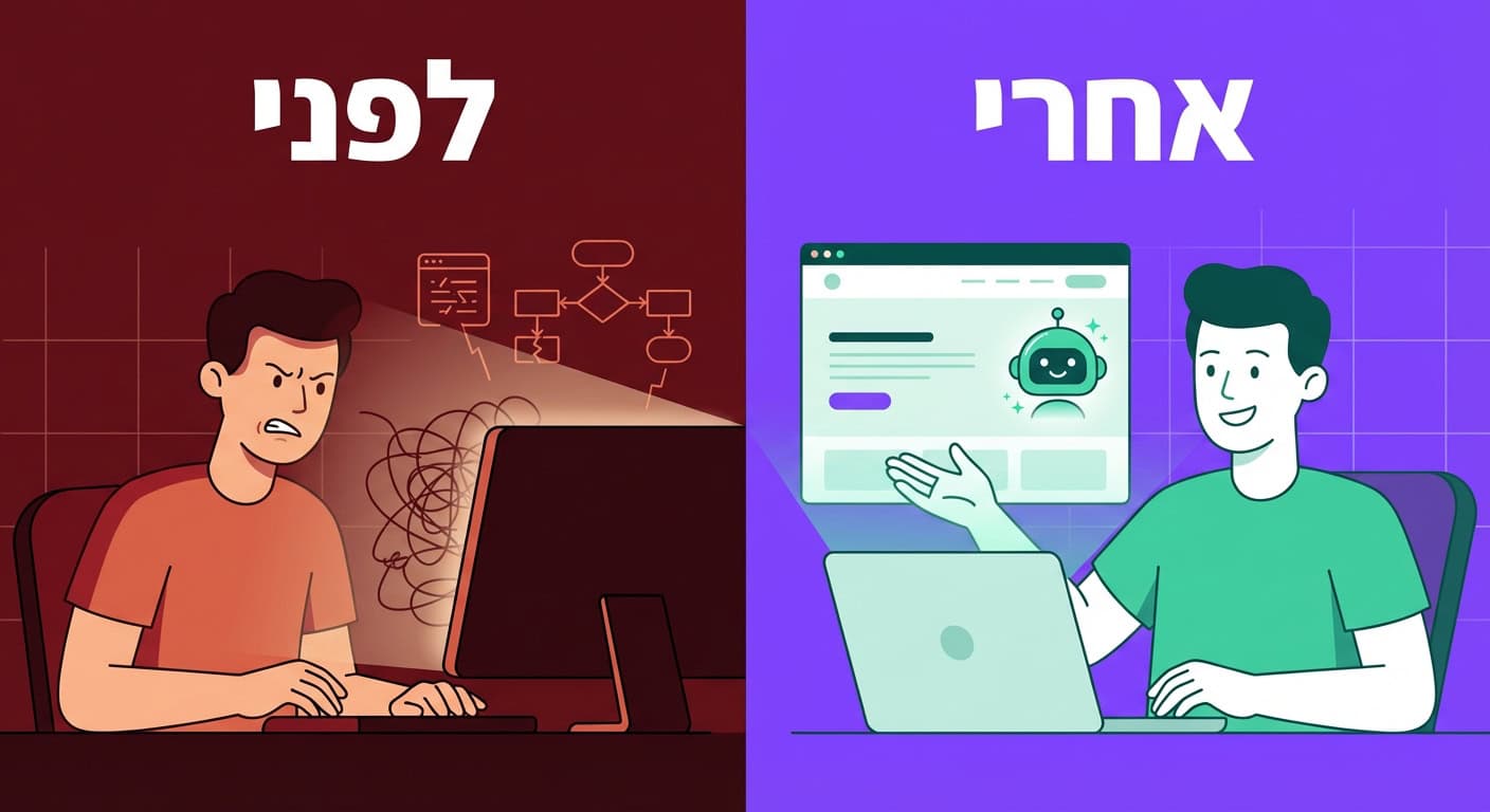 השוואה לפני ואחרי